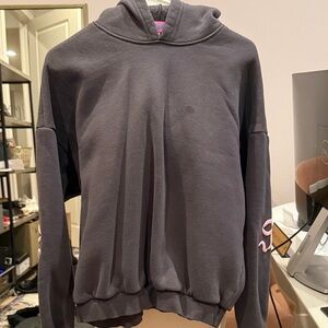 Edikted Charcoal Hoodie with Pink bows